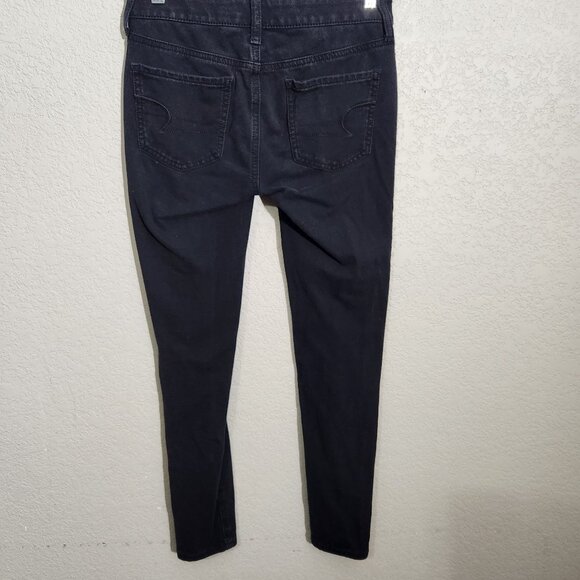 American Eagle Outfitters Skinny Jeans Size 2 Black Jeggings - Picture 3 of 13